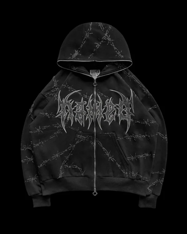 REMORSE ZIP HOODIE BLACK AS HELL