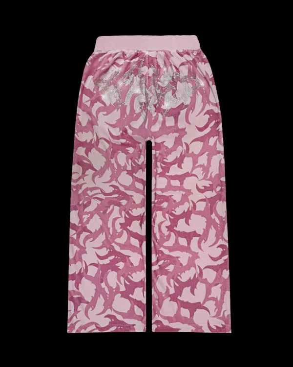 BLADE CAMO VELOUR SWEATPANTS PINK