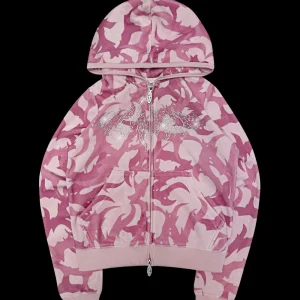 BLADE CAMO VELOUR ZIP HOODIE PINK