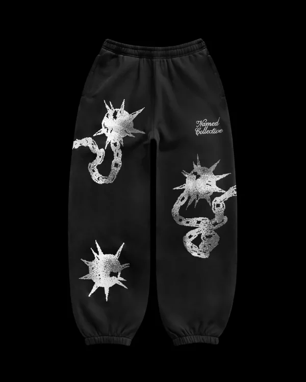 CLASH RHINESTONE SWEATPANTS ONYX