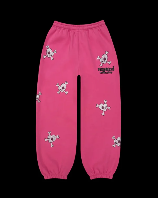 FATAL RHINESTONE SWEATPANTS PINK