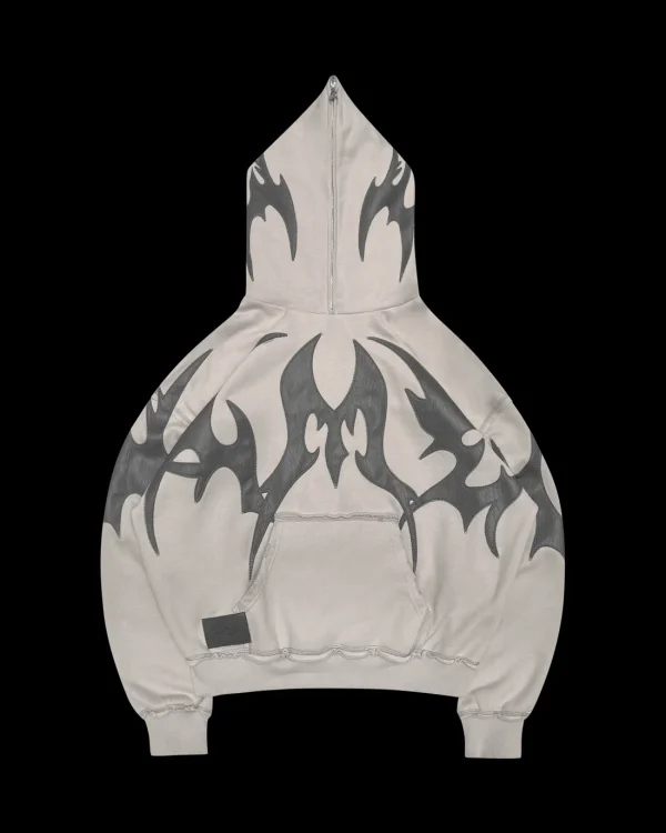 FLAME HOODIE BONE