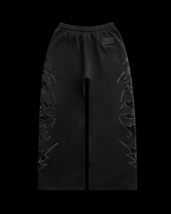 FLAME SWEATPANTS BLACK WIDOW