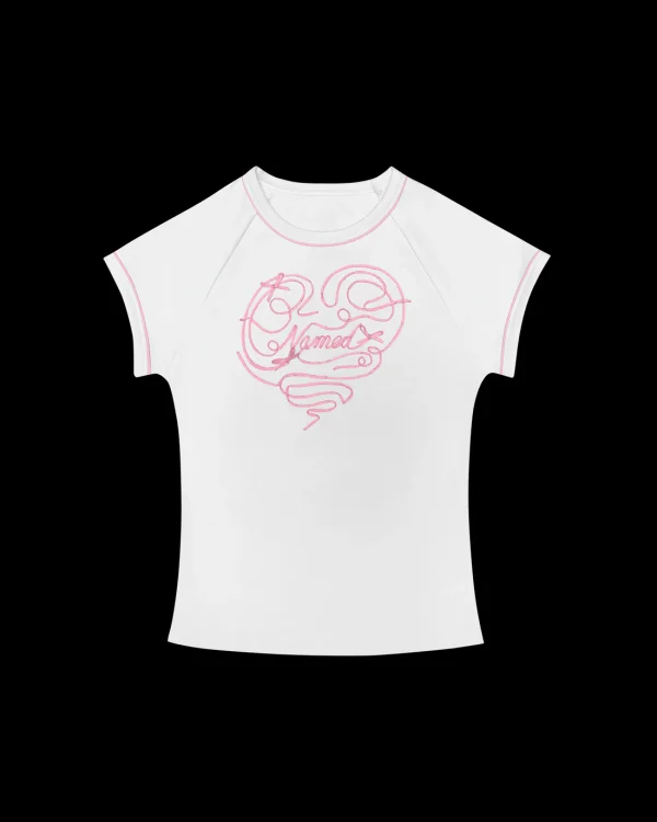 LUST RIBBON BABY TEE WHITE