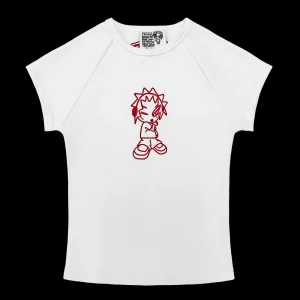 MISBEHAVE BABY TEE WHITE