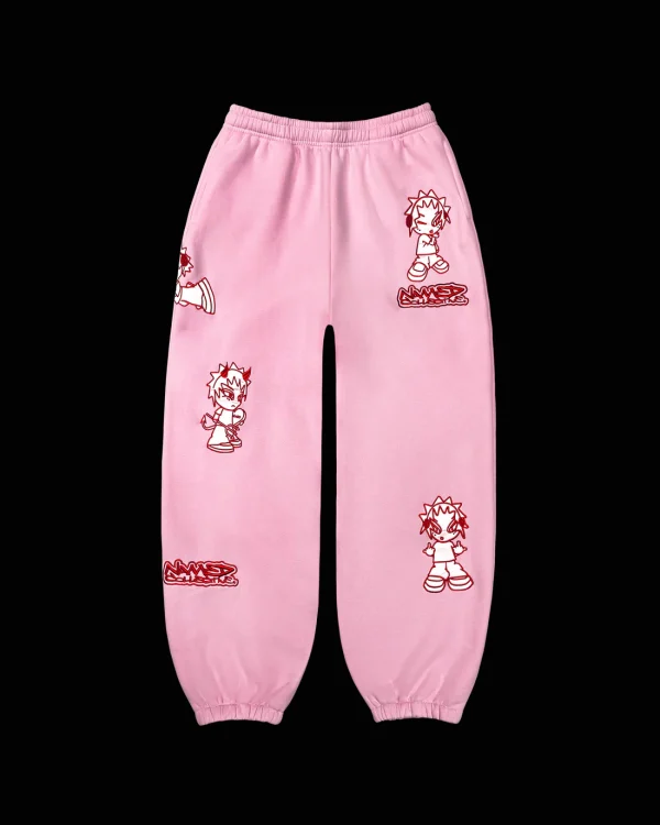 MISBEHAVE SWEATPANTS PINK POISON