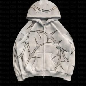 Named Collective Thorn Rhinestone Bone Hoodie